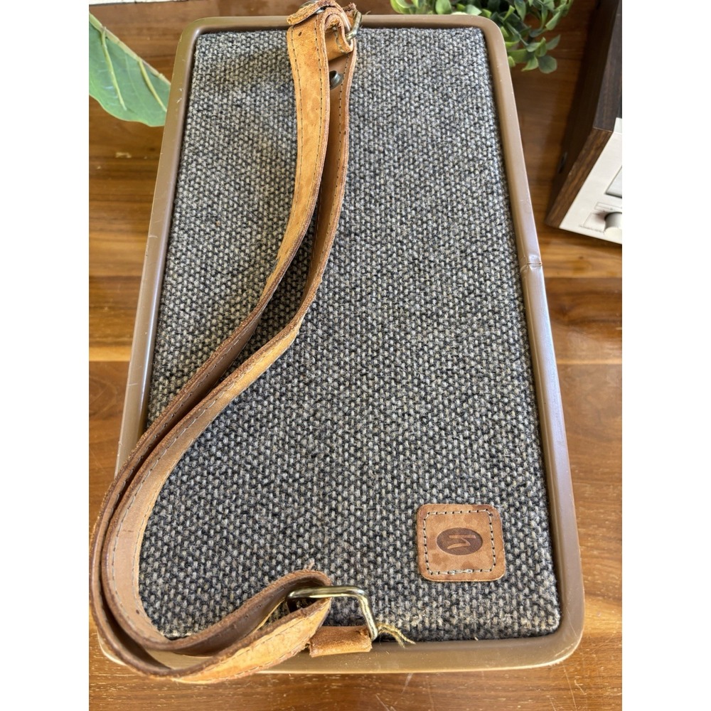 Hartmann Vintage Tweed Leather Train Case⭐️Makeup Toile Interior⭐️15" Travel Bag - Picture 5 of 14